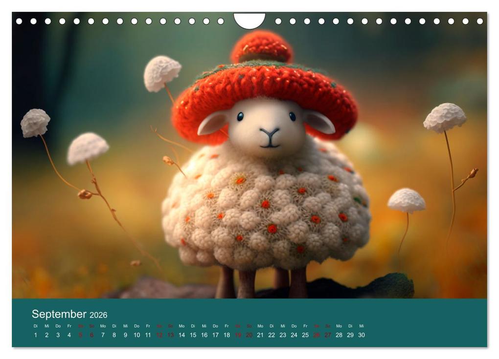 Weitere Ansicht: Die Schafe sind los Wollige Aussichten (Wandkalender 2026 DIN A4 quer), CALVENDO Monatskalender | artefacti artefacti, Calvendo, artefacti
