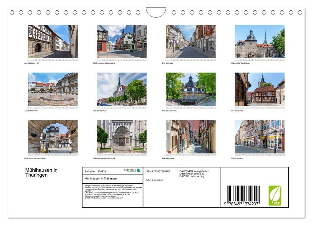 Weitere Ansicht: Mühlhausen in Thüringen (Wandkalender 2026 DIN A4 quer), CALVENDO Monatskalender | Steffen Gierok-Latniak ; Magic Artist Design, Calvendo, Gierok-Latniak, Steffen Magic Artist Design