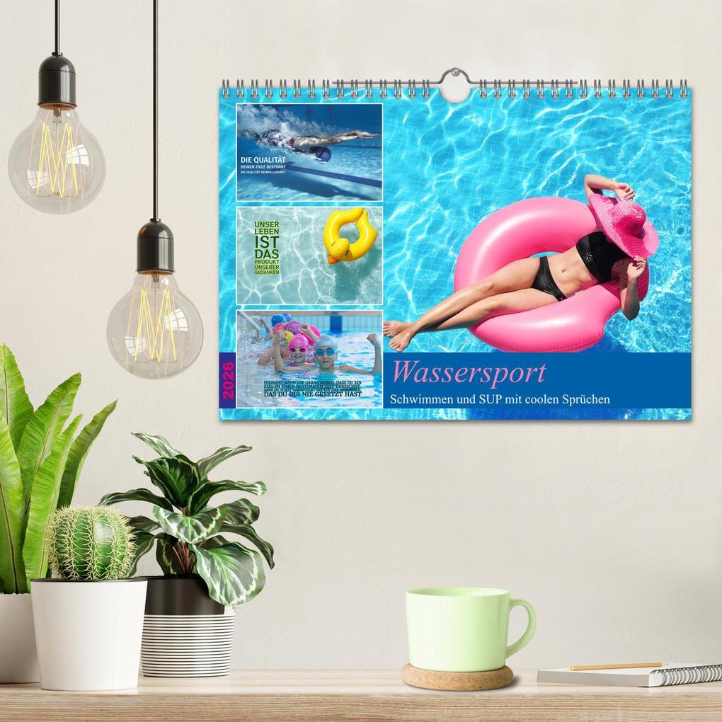 Weitere Ansicht: Wassersport - Schwimmen und SUP mit coolen Sprüchen (Wandkalender 2026 DIN A4 quer), CALVENDO Monatskalender | Susan Michel, Calvendo