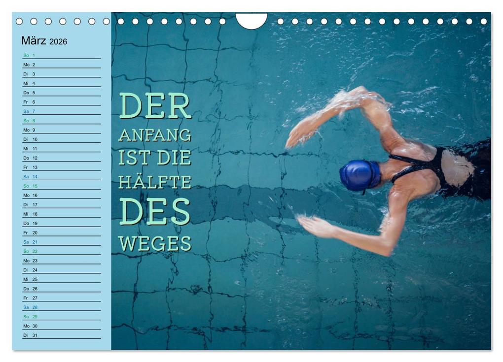 Weitere Ansicht: Wassersport - Schwimmen und SUP mit coolen Sprüchen (Wandkalender 2026 DIN A4 quer), CALVENDO Monatskalender | Susan Michel, Calvendo