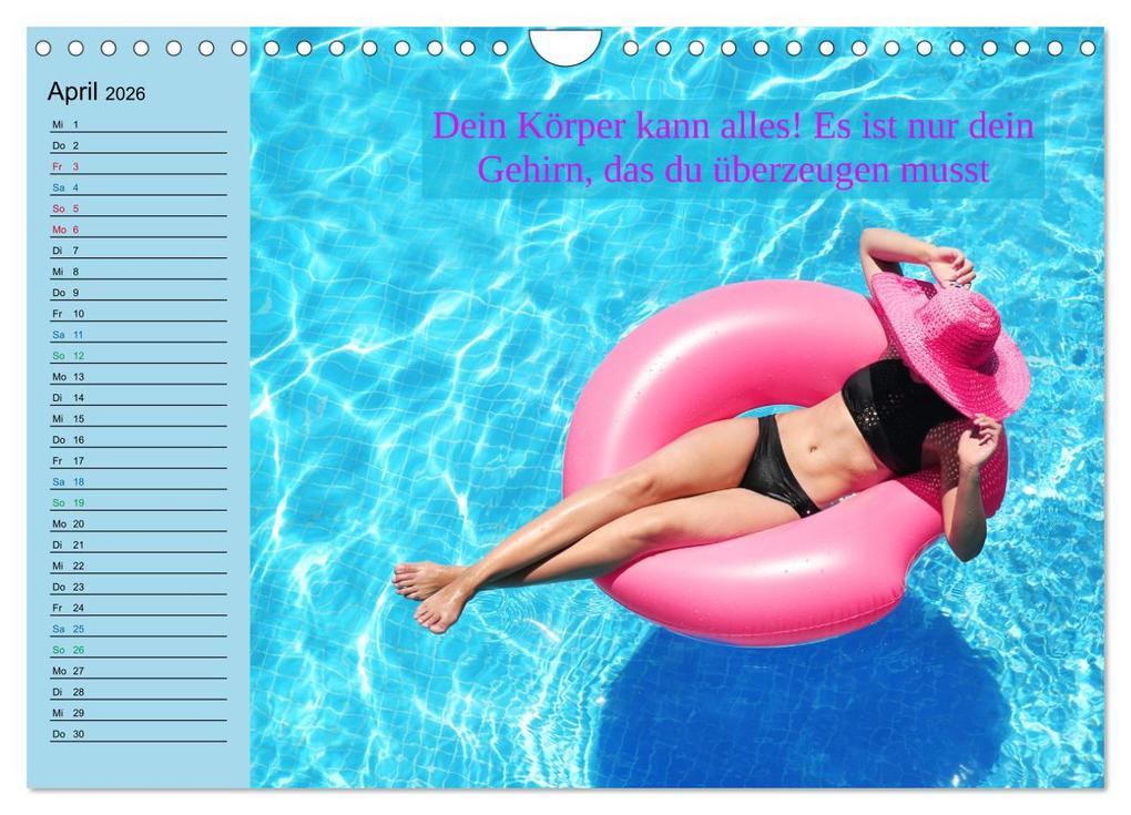 Weitere Ansicht: Wassersport - Schwimmen und SUP mit coolen Sprüchen (Wandkalender 2026 DIN A4 quer), CALVENDO Monatskalender | Susan Michel, Calvendo