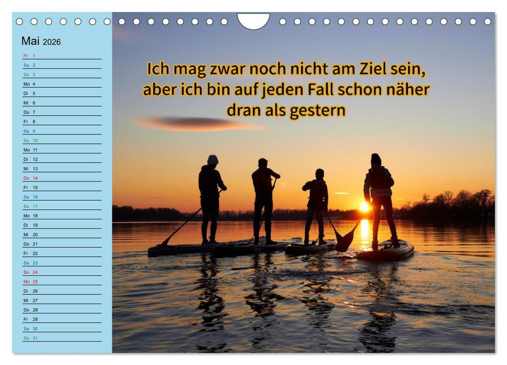 Weitere Ansicht: Wassersport - Schwimmen und SUP mit coolen Sprüchen (Wandkalender 2026 DIN A4 quer), CALVENDO Monatskalender | Susan Michel, Calvendo