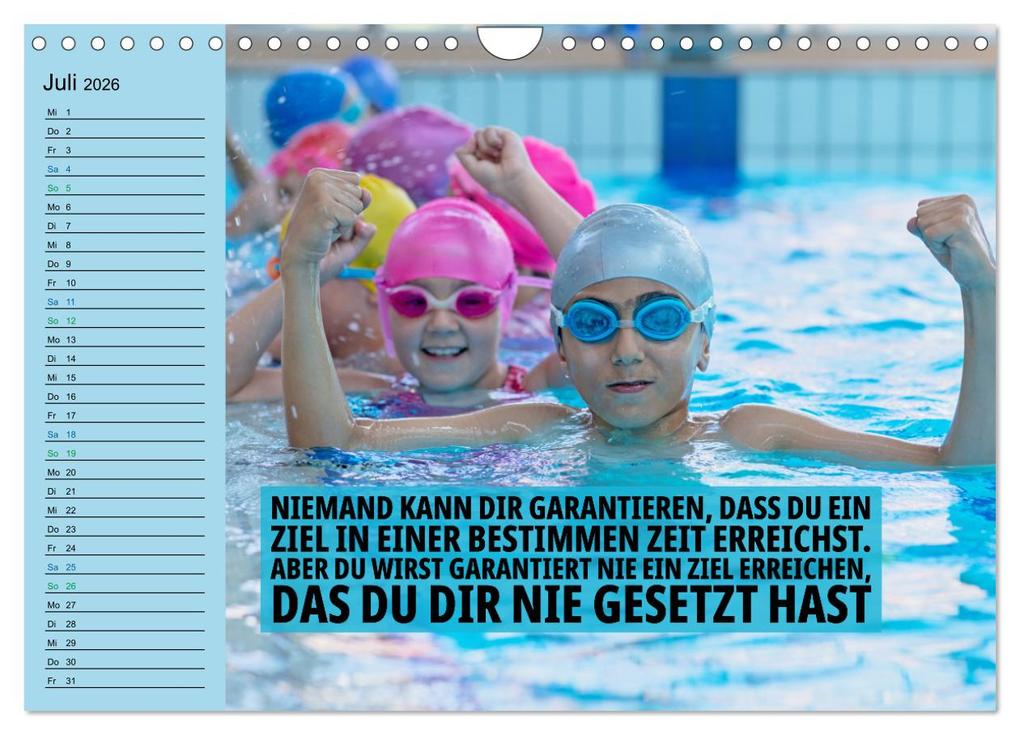 Weitere Ansicht: Wassersport - Schwimmen und SUP mit coolen Sprüchen (Wandkalender 2026 DIN A4 quer), CALVENDO Monatskalender | Susan Michel, Calvendo