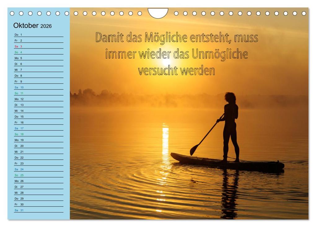 Weitere Ansicht: Wassersport - Schwimmen und SUP mit coolen Sprüchen (Wandkalender 2026 DIN A4 quer), CALVENDO Monatskalender | Susan Michel, Calvendo