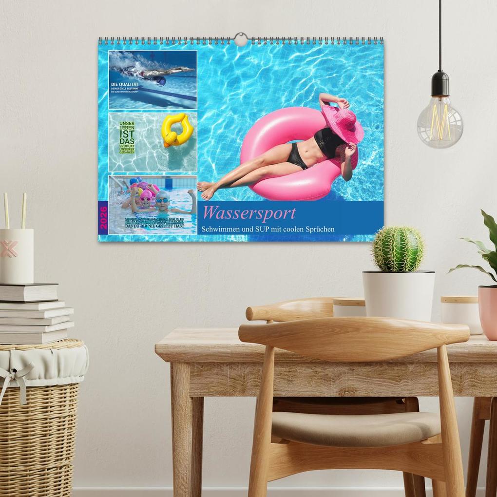 Weitere Ansicht: Wassersport - Schwimmen und SUP mit coolen Sprüchen (Wandkalender 2026 DIN A3 quer), CALVENDO Monatskalender | Susan Michel, Calvendo