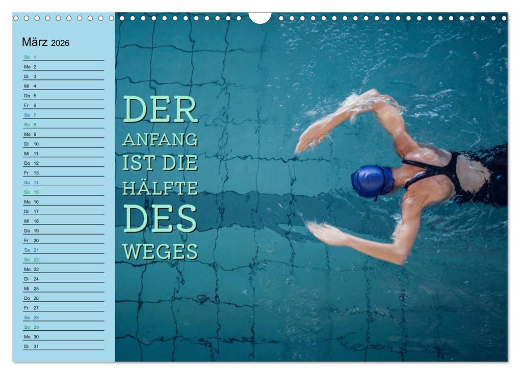 Weitere Ansicht: Wassersport - Schwimmen und SUP mit coolen Sprüchen (Wandkalender 2026 DIN A3 quer), CALVENDO Monatskalender | Susan Michel, Calvendo