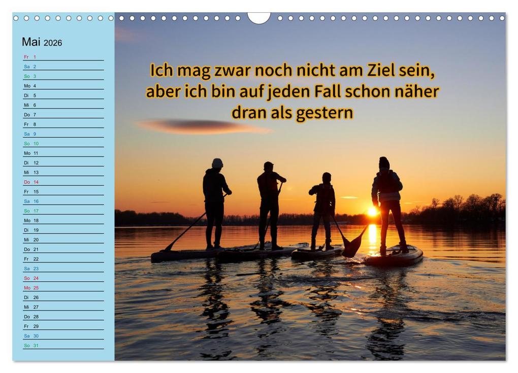 Weitere Ansicht: Wassersport - Schwimmen und SUP mit coolen Sprüchen (Wandkalender 2026 DIN A3 quer), CALVENDO Monatskalender | Susan Michel, Calvendo