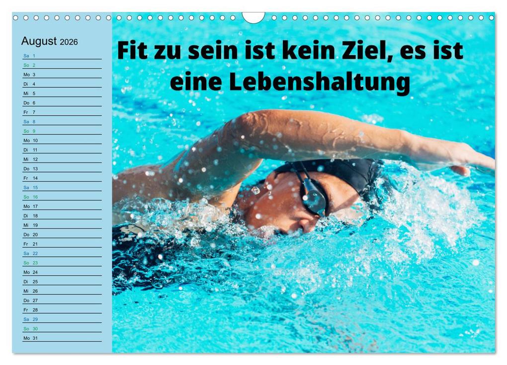 Weitere Ansicht: Wassersport - Schwimmen und SUP mit coolen Sprüchen (Wandkalender 2026 DIN A3 quer), CALVENDO Monatskalender | Susan Michel, Calvendo
