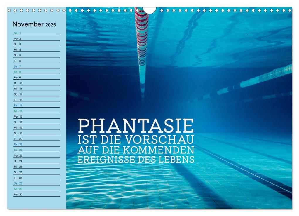 Weitere Ansicht: Wassersport - Schwimmen und SUP mit coolen Sprüchen (Wandkalender 2026 DIN A3 quer), CALVENDO Monatskalender | Susan Michel, Calvendo