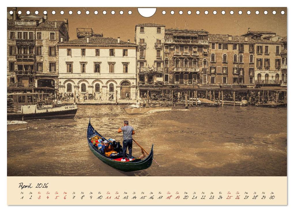 Weitere Ansicht: Venedig Seppia e tinta (Wandkalender 2026 DIN A4 quer), CALVENDO Monatskalender | Sven Fuchs, Calvendo