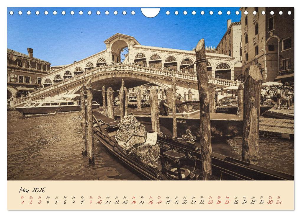 Weitere Ansicht: Venedig Seppia e tinta (Wandkalender 2026 DIN A4 quer), CALVENDO Monatskalender | Sven Fuchs, Calvendo