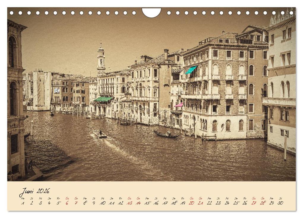 Weitere Ansicht: Venedig Seppia e tinta (Wandkalender 2026 DIN A4 quer), CALVENDO Monatskalender | Sven Fuchs, Calvendo