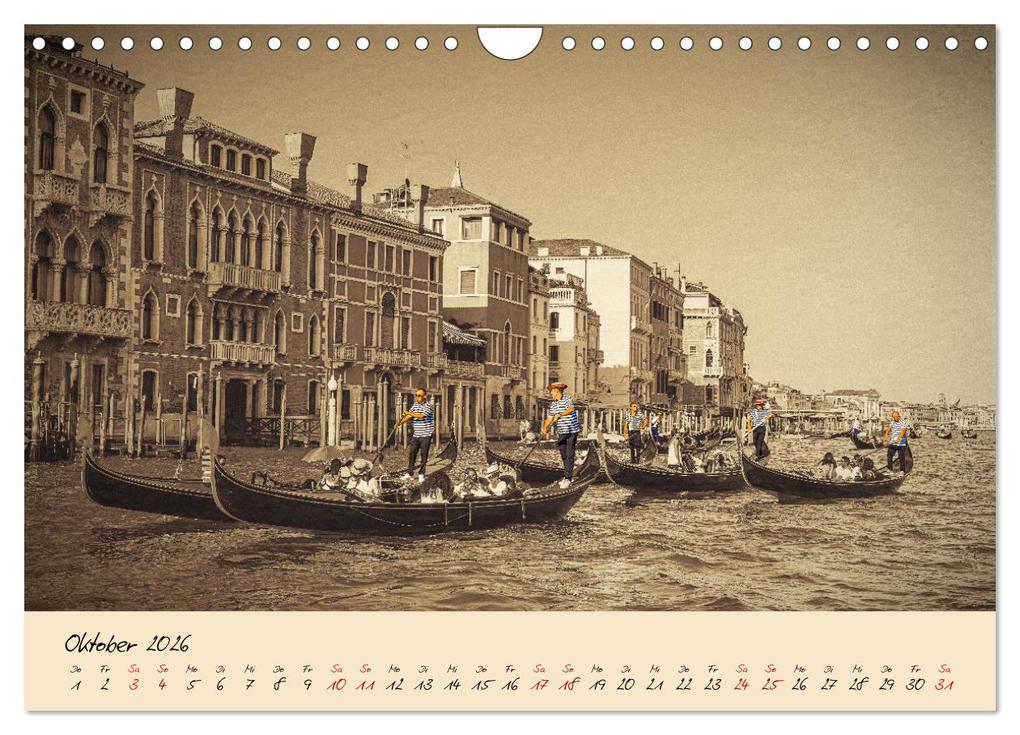 Weitere Ansicht: Venedig Seppia e tinta (Wandkalender 2026 DIN A4 quer), CALVENDO Monatskalender | Sven Fuchs, Calvendo