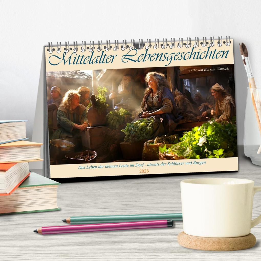 Weitere Ansicht: Mittelalter Lebensgeschichten (Tischkalender 2026 DIN A5 quer), CALVENDO Monatskalender | Kerstin Waurick, Calvendo
