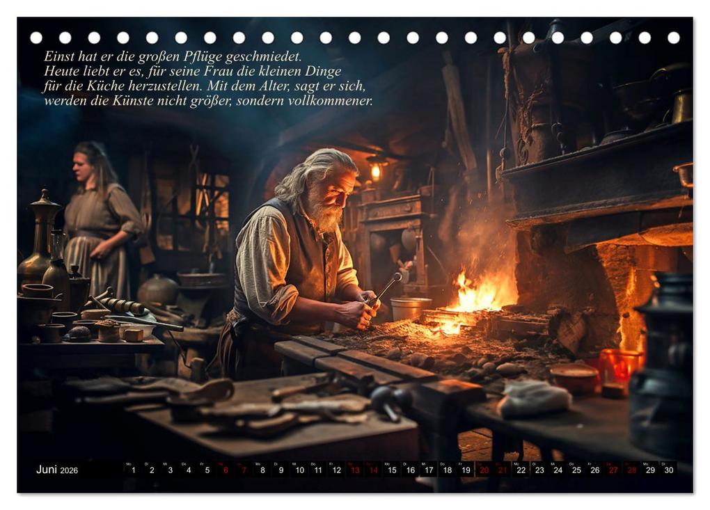 Weitere Ansicht: Mittelalter Lebensgeschichten (Tischkalender 2026 DIN A5 quer), CALVENDO Monatskalender | Kerstin Waurick, Calvendo