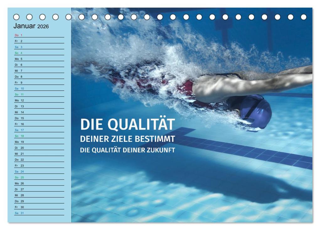 Weitere Ansicht: Wassersport - Schwimmen und SUP mit coolen Sprüchen (Tischkalender 2026 DIN A5 quer), CALVENDO Monatskalender | Susan Michel, Calvendo