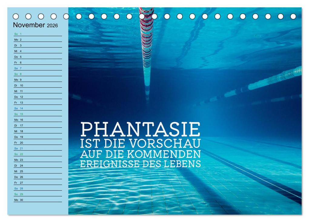 Weitere Ansicht: Wassersport - Schwimmen und SUP mit coolen Sprüchen (Tischkalender 2026 DIN A5 quer), CALVENDO Monatskalender | Susan Michel, Calvendo