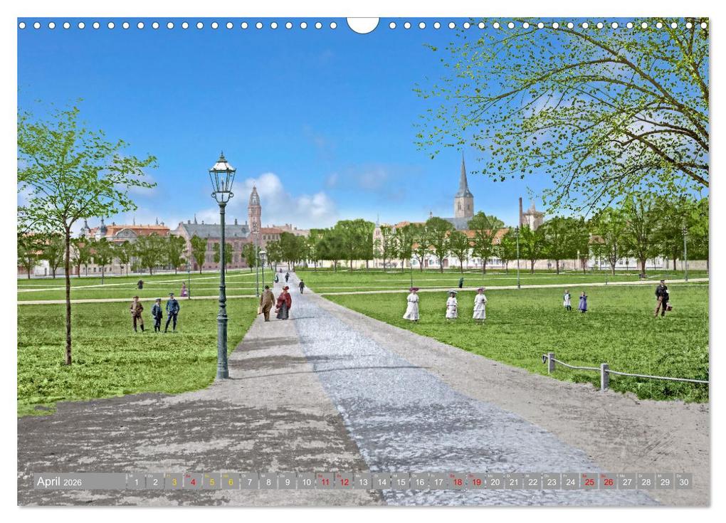 Weitere Ansicht: Aschersleben zur Kaiserzeit in Farbe - Kolorierte Schwarzweißfotografien (Wandkalender 2026 DIN A3 quer), CALVENDO Monatskalender | André Tetsch, Calvendo