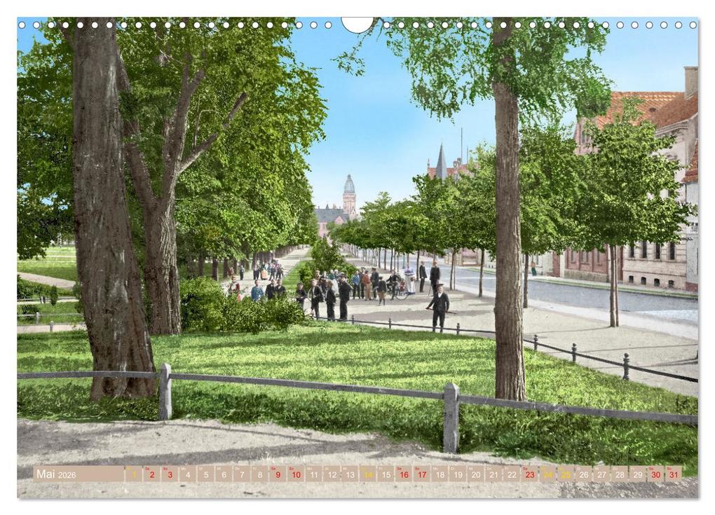 Weitere Ansicht: Aschersleben zur Kaiserzeit in Farbe - Kolorierte Schwarzweißfotografien (Wandkalender 2026 DIN A3 quer), CALVENDO Monatskalender | André Tetsch, Calvendo