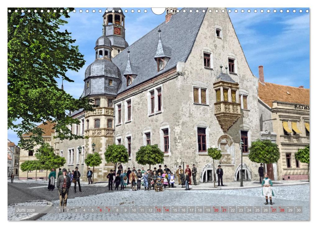 Weitere Ansicht: Aschersleben zur Kaiserzeit in Farbe - Kolorierte Schwarzweißfotografien (Wandkalender 2026 DIN A3 quer), CALVENDO Monatskalender | André Tetsch, Calvendo