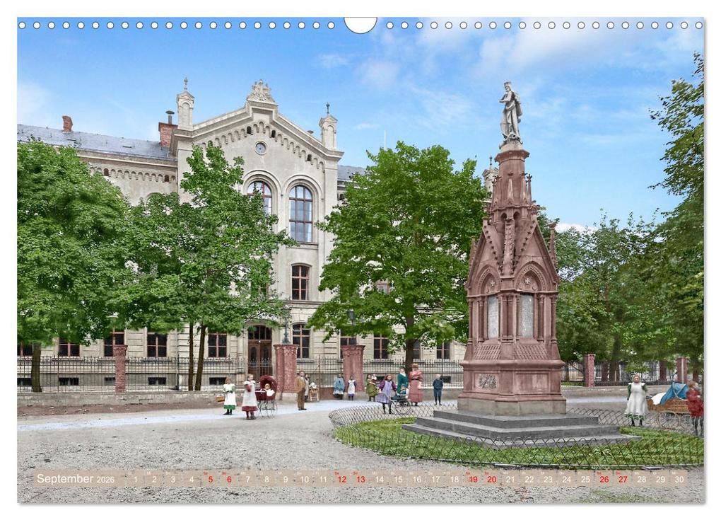 Weitere Ansicht: Aschersleben zur Kaiserzeit in Farbe - Kolorierte Schwarzweißfotografien (Wandkalender 2026 DIN A3 quer), CALVENDO Monatskalender | André Tetsch, Calvendo