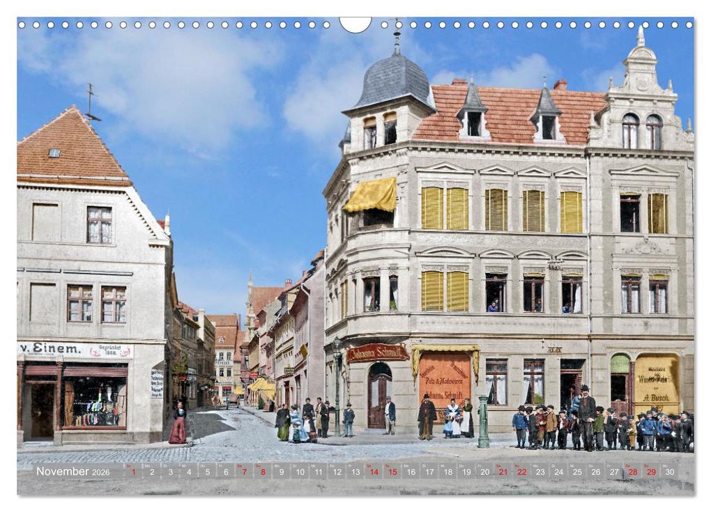 Weitere Ansicht: Aschersleben zur Kaiserzeit in Farbe - Kolorierte Schwarzweißfotografien (Wandkalender 2026 DIN A3 quer), CALVENDO Monatskalender | André Tetsch, Calvendo