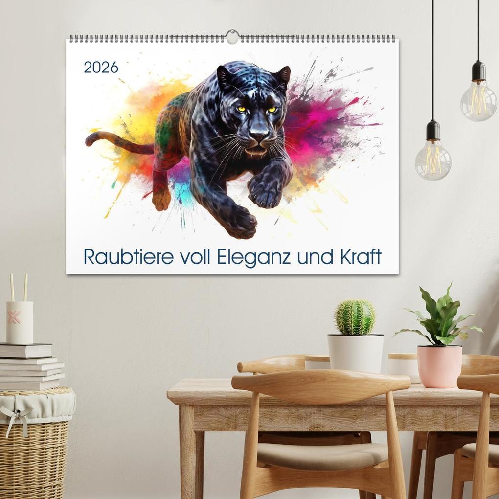 Weitere Ansicht: Raubtiere voll Eleganz und Kraft (Wandkalender 2026 DIN A2 quer), CALVENDO Monatskalender | Kerstin Waurick, Calvendo