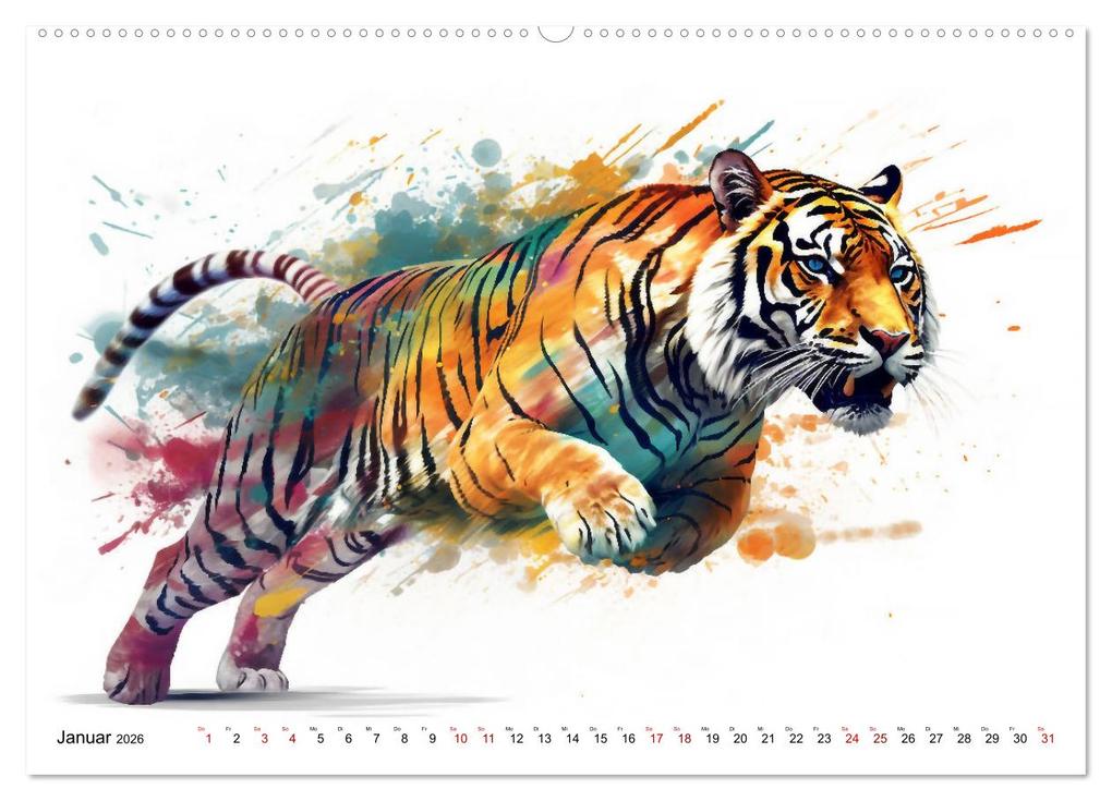 Weitere Ansicht: Raubtiere voll Eleganz und Kraft (Wandkalender 2026 DIN A2 quer), CALVENDO Monatskalender | Kerstin Waurick, Calvendo