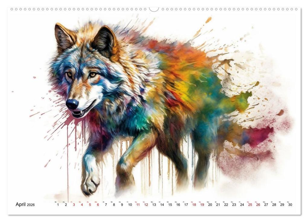 Weitere Ansicht: Raubtiere voll Eleganz und Kraft (Wandkalender 2026 DIN A2 quer), CALVENDO Monatskalender | Kerstin Waurick, Calvendo