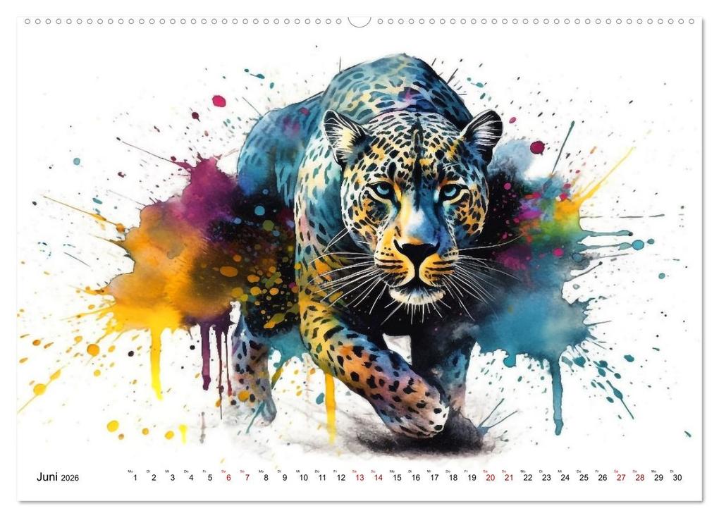 Weitere Ansicht: Raubtiere voll Eleganz und Kraft (Wandkalender 2026 DIN A2 quer), CALVENDO Monatskalender | Kerstin Waurick, Calvendo
