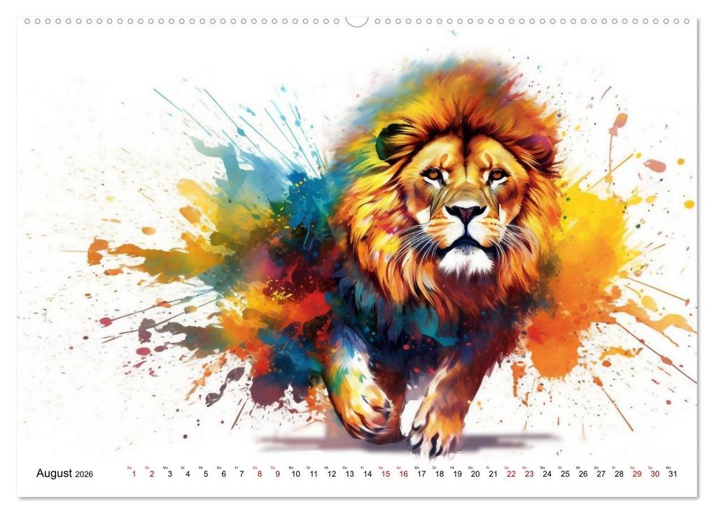 Weitere Ansicht: Raubtiere voll Eleganz und Kraft (Wandkalender 2026 DIN A2 quer), CALVENDO Monatskalender | Kerstin Waurick, Calvendo