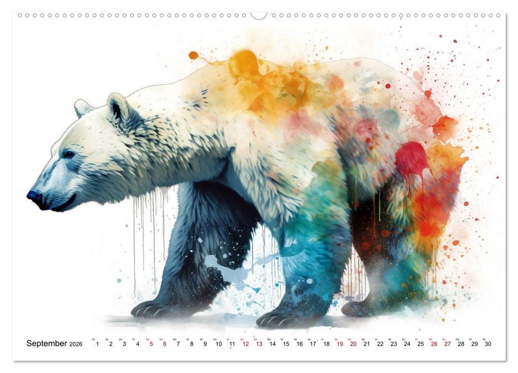 Weitere Ansicht: Raubtiere voll Eleganz und Kraft (Wandkalender 2026 DIN A2 quer), CALVENDO Monatskalender | Kerstin Waurick, Calvendo