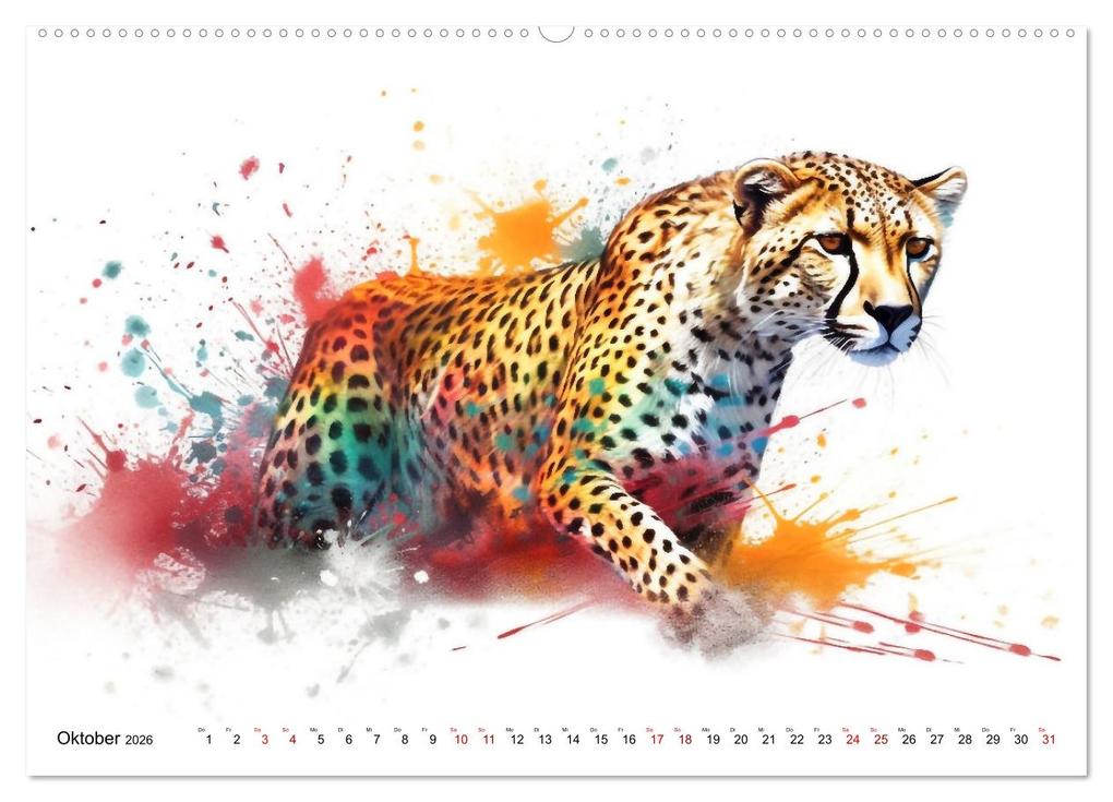 Weitere Ansicht: Raubtiere voll Eleganz und Kraft (Wandkalender 2026 DIN A2 quer), CALVENDO Monatskalender | Kerstin Waurick, Calvendo