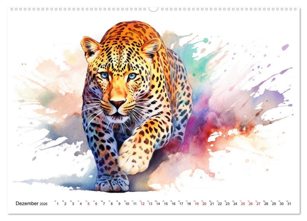 Weitere Ansicht: Raubtiere voll Eleganz und Kraft (Wandkalender 2026 DIN A2 quer), CALVENDO Monatskalender | Kerstin Waurick, Calvendo