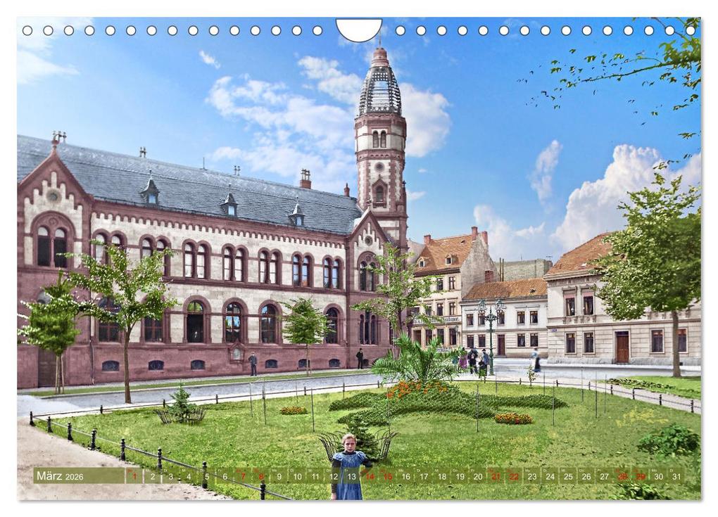 Weitere Ansicht: Aschersleben zur Kaiserzeit in Farbe - Kolorierte Schwarzweißfotografien (Wandkalender 2026 DIN A4 quer), CALVENDO Monatskalender | André Tetsch, Calvendo