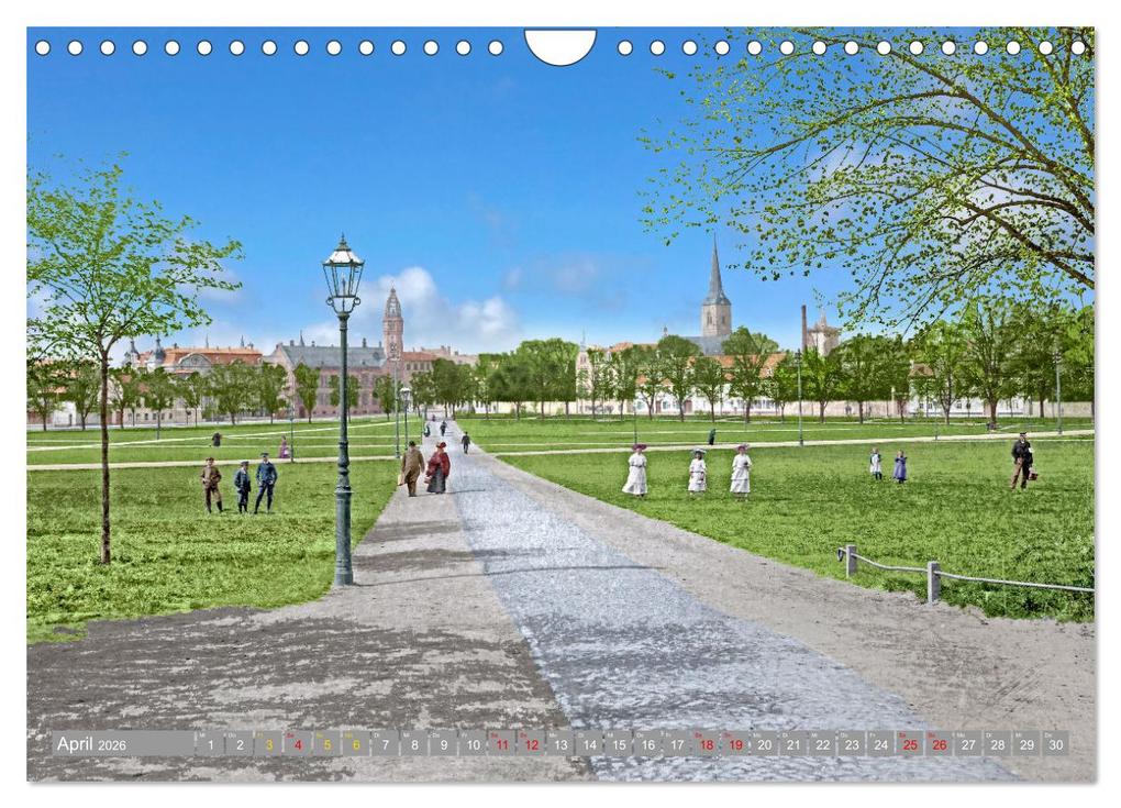 Weitere Ansicht: Aschersleben zur Kaiserzeit in Farbe - Kolorierte Schwarzweißfotografien (Wandkalender 2026 DIN A4 quer), CALVENDO Monatskalender | André Tetsch, Calvendo