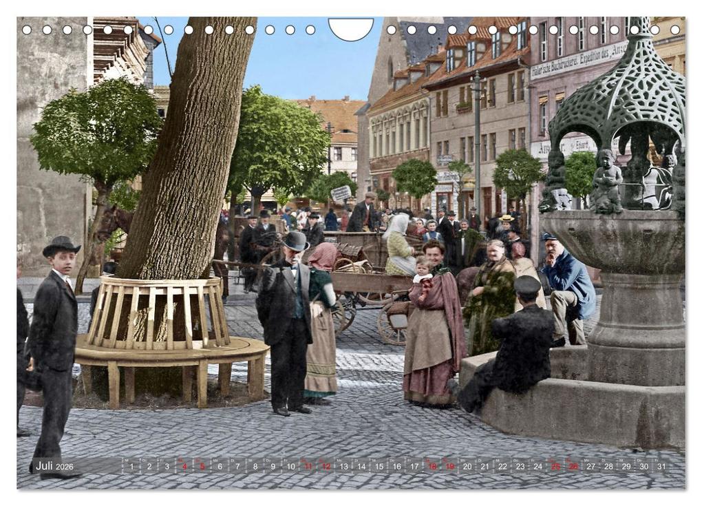 Weitere Ansicht: Aschersleben zur Kaiserzeit in Farbe - Kolorierte Schwarzweißfotografien (Wandkalender 2026 DIN A4 quer), CALVENDO Monatskalender | André Tetsch, Calvendo