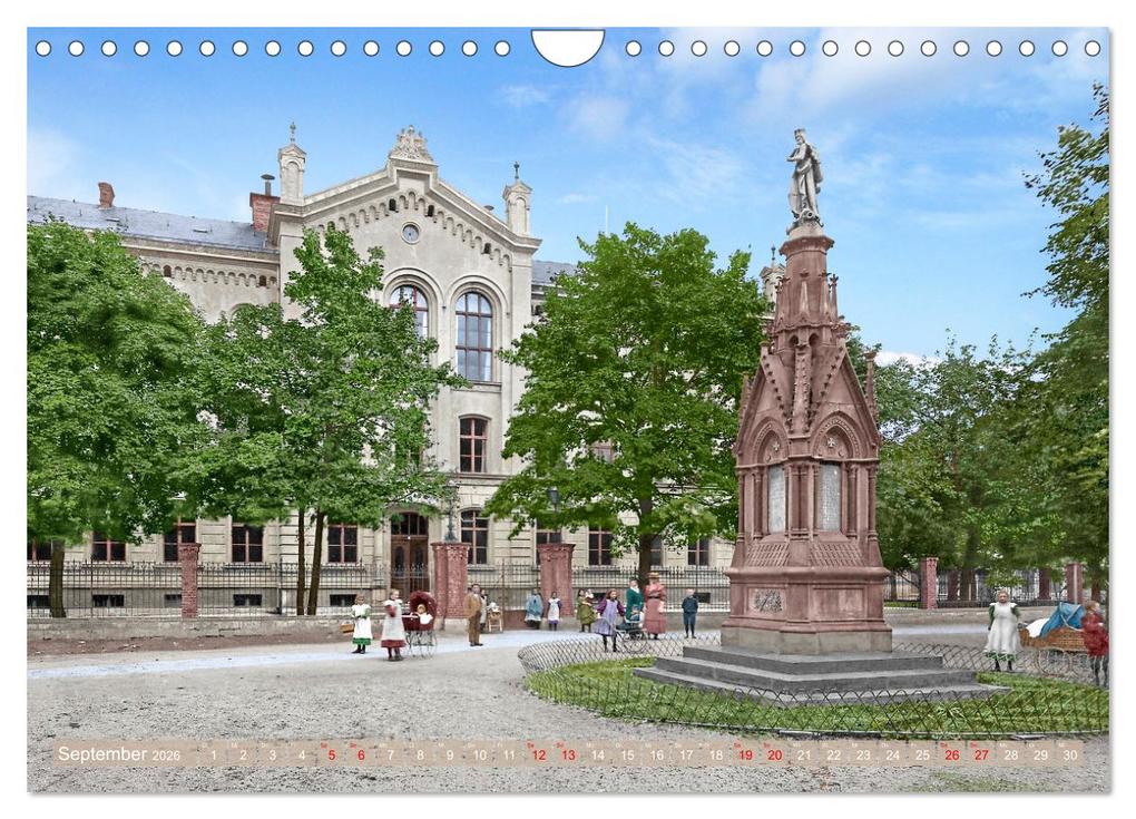 Weitere Ansicht: Aschersleben zur Kaiserzeit in Farbe - Kolorierte Schwarzweißfotografien (Wandkalender 2026 DIN A4 quer), CALVENDO Monatskalender | André Tetsch, Calvendo