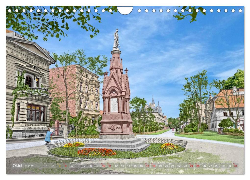 Weitere Ansicht: Aschersleben zur Kaiserzeit in Farbe - Kolorierte Schwarzweißfotografien (Wandkalender 2026 DIN A4 quer), CALVENDO Monatskalender | André Tetsch, Calvendo