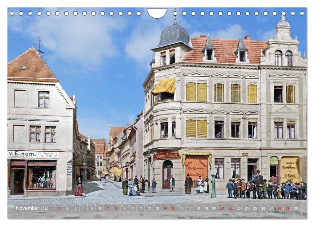 Weitere Ansicht: Aschersleben zur Kaiserzeit in Farbe - Kolorierte Schwarzweißfotografien (Wandkalender 2026 DIN A4 quer), CALVENDO Monatskalender | André Tetsch, Calvendo