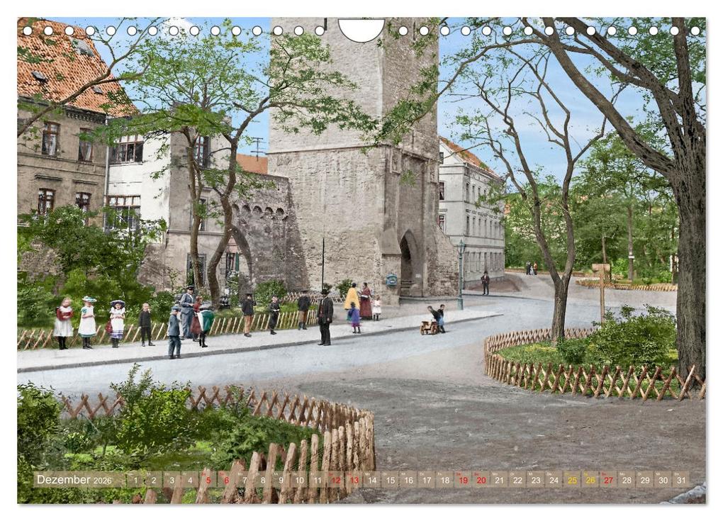 Weitere Ansicht: Aschersleben zur Kaiserzeit in Farbe - Kolorierte Schwarzweißfotografien (Wandkalender 2026 DIN A4 quer), CALVENDO Monatskalender | André Tetsch, Calvendo