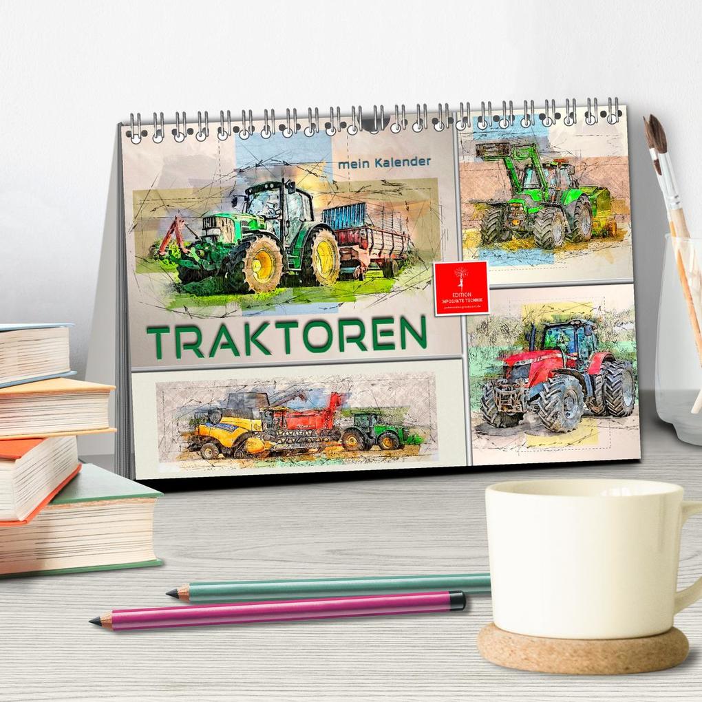 Weitere Ansicht: Traktoren - mein Kalender (Tischkalender 2026 DIN A5 quer), CALVENDO Monatskalender | Calvendo, Peter Roder