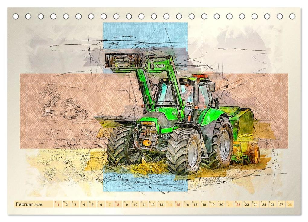 Weitere Ansicht: Traktoren - mein Kalender (Tischkalender 2026 DIN A5 quer), CALVENDO Monatskalender | Calvendo, Peter Roder