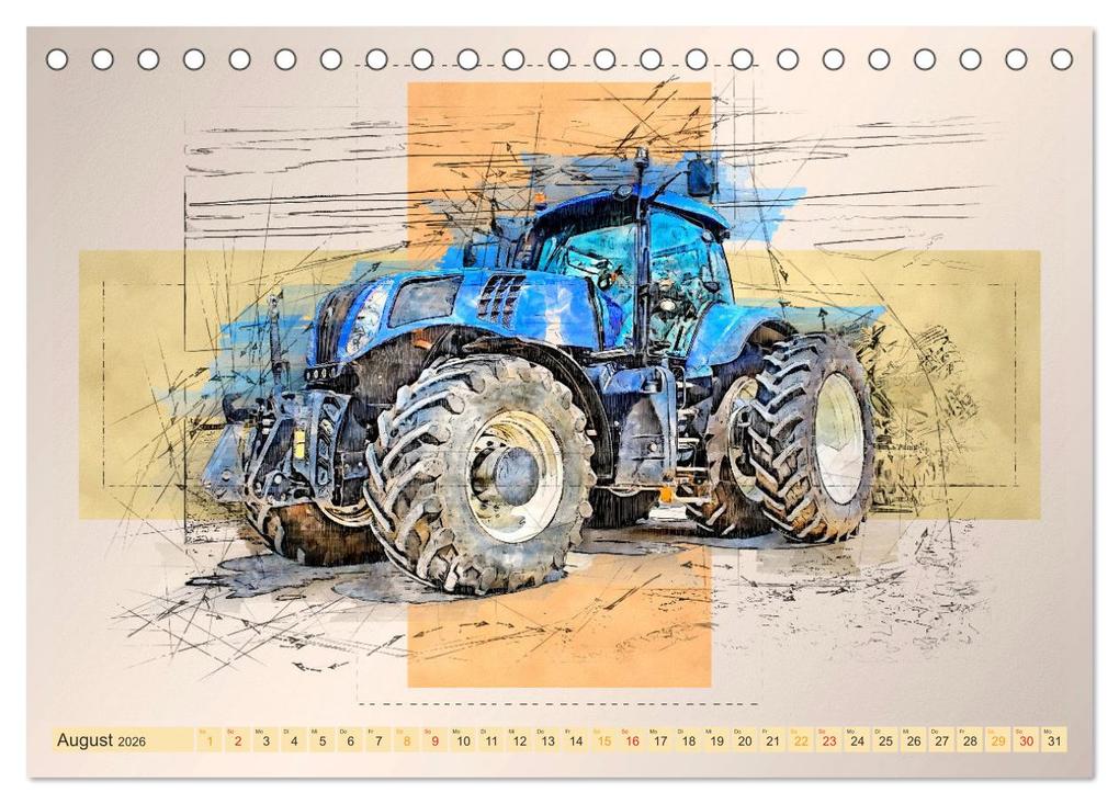 Weitere Ansicht: Traktoren - mein Kalender (Tischkalender 2026 DIN A5 quer), CALVENDO Monatskalender | Calvendo, Peter Roder