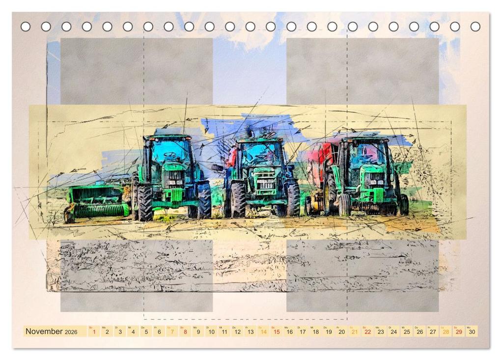 Weitere Ansicht: Traktoren - mein Kalender (Tischkalender 2026 DIN A5 quer), CALVENDO Monatskalender | Calvendo, Peter Roder