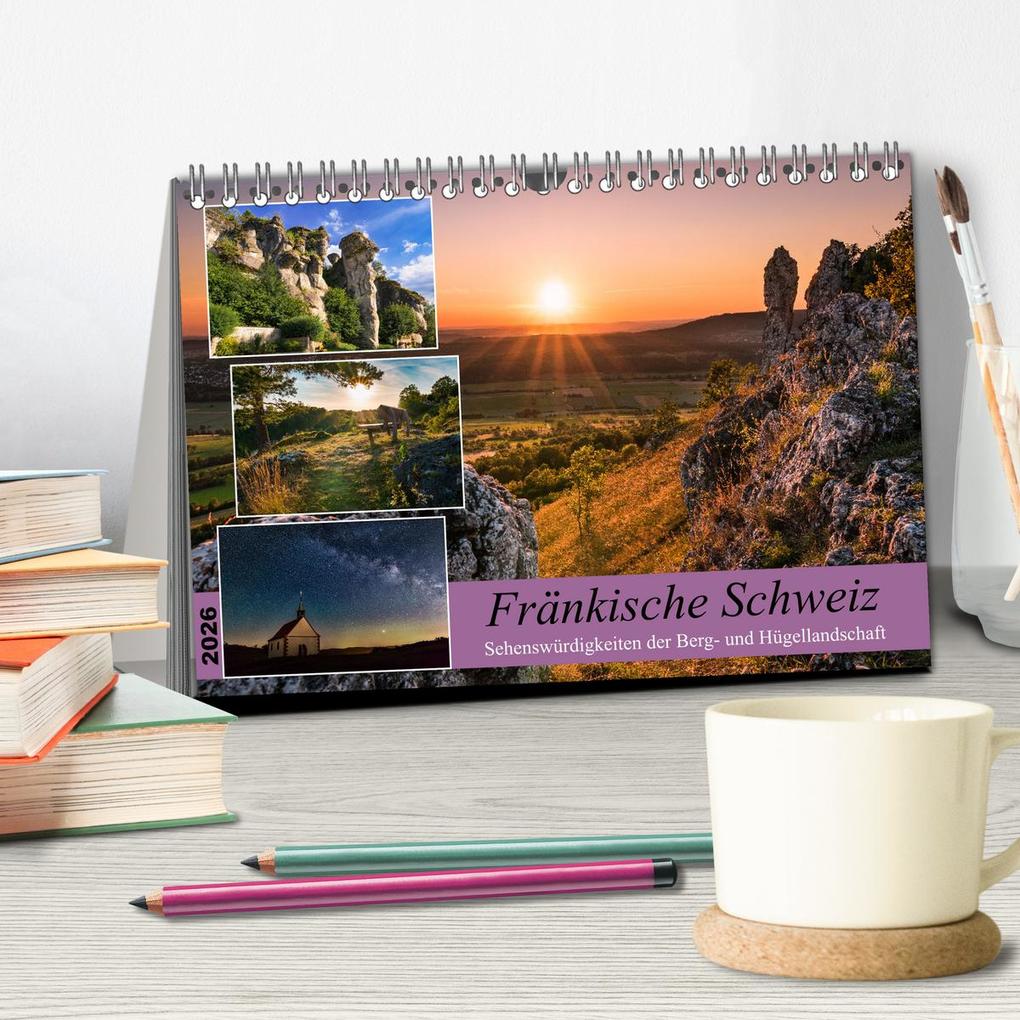 Weitere Ansicht: Fränkische Schweiz - Sehenswürdigkeiten der Berg- und Hügellandschaft (Tischkalender 2026 DIN A5 quer), CALVENDO Monatskalender | Calvendo, Raphael Amesoeder