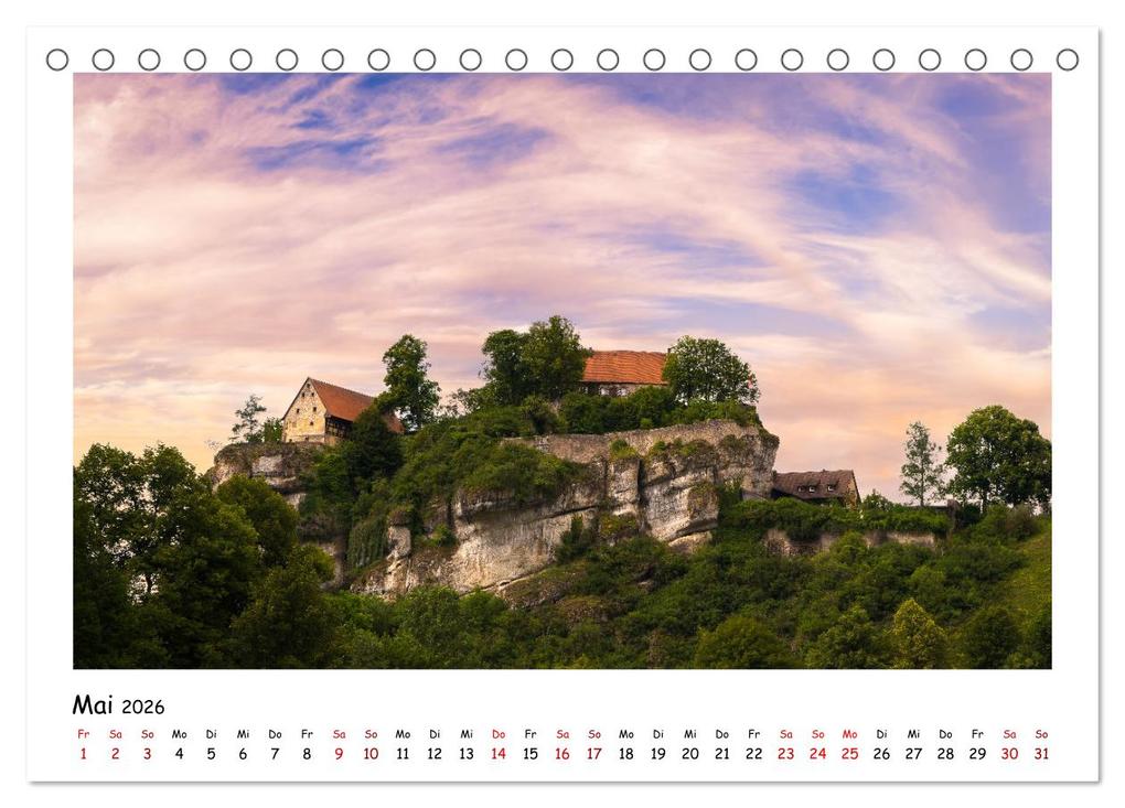 Weitere Ansicht: Fränkische Schweiz - Sehenswürdigkeiten der Berg- und Hügellandschaft (Tischkalender 2026 DIN A5 quer), CALVENDO Monatskalender | Calvendo, Raphael Amesoeder
