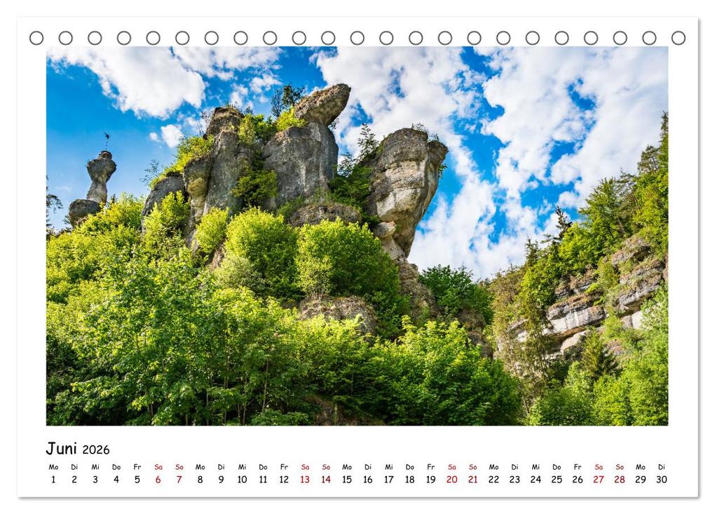 Weitere Ansicht: Fränkische Schweiz - Sehenswürdigkeiten der Berg- und Hügellandschaft (Tischkalender 2026 DIN A5 quer), CALVENDO Monatskalender | Calvendo, Raphael Amesoeder