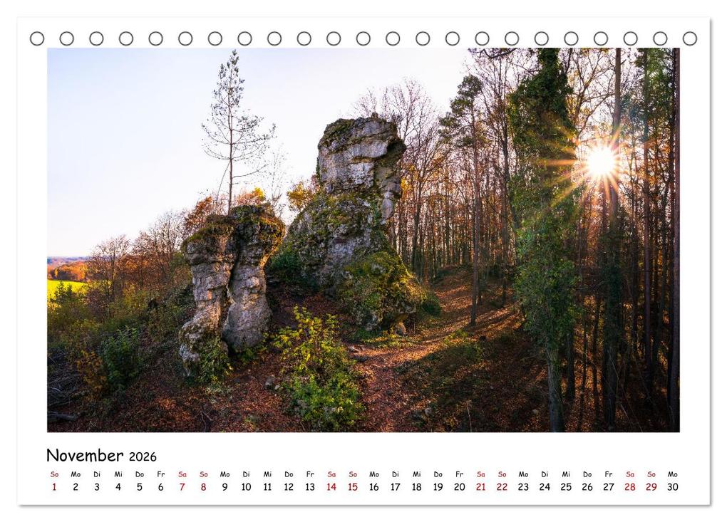 Weitere Ansicht: Fränkische Schweiz - Sehenswürdigkeiten der Berg- und Hügellandschaft (Tischkalender 2026 DIN A5 quer), CALVENDO Monatskalender | Calvendo, Raphael Amesoeder