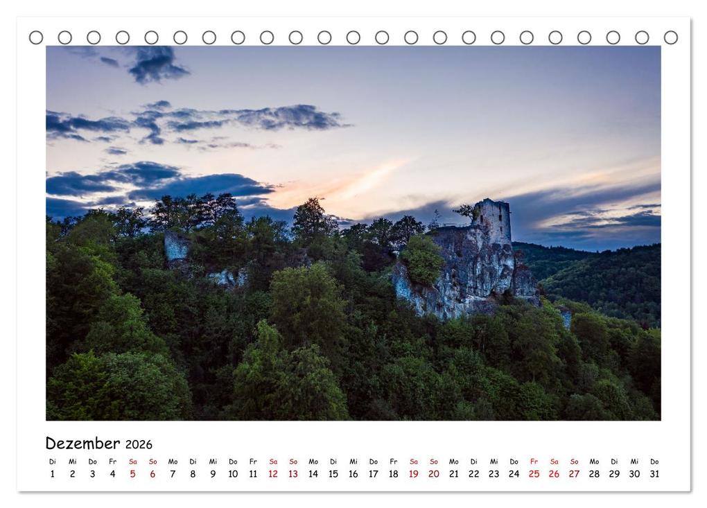 Weitere Ansicht: Fränkische Schweiz - Sehenswürdigkeiten der Berg- und Hügellandschaft (Tischkalender 2026 DIN A5 quer), CALVENDO Monatskalender | Calvendo, Raphael Amesoeder